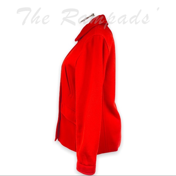 Holly Jolly Red J Crew Collar Coat Size Small - Picture 6 of 10